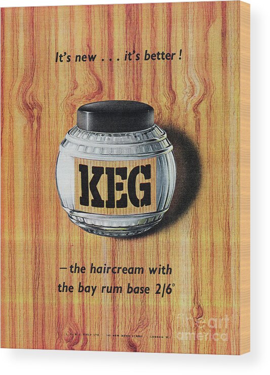 Hair Mousse Wood Print featuring the photograph Keg Haircream by Picture Post