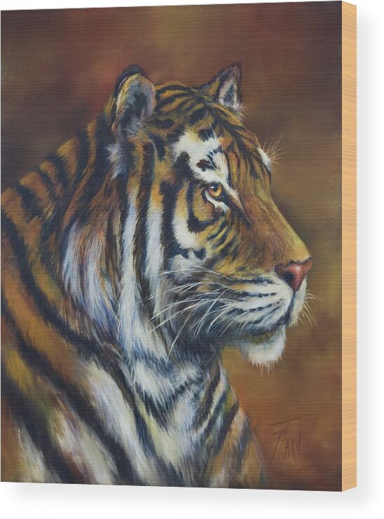 Wild Life Wood Print featuring the painting Looking ahead by Lynne Pittard