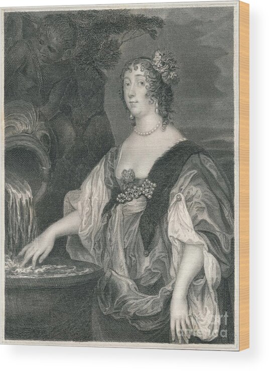 Engraving Wood Print featuring the drawing Lucy Percy by Print Collector