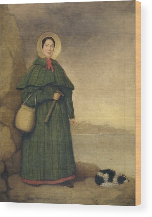 1799-1847 Wood Print featuring the painting Mary Anning 1799-1847 by The Natural History Museum