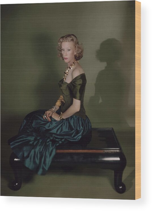 Fashion Wood Print featuring the photograph Millicent Rogers In Charles James by Horst P. Horst