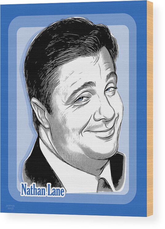 Nathan Lane Wood Print featuring the digital art Nathan Lane 2 by Greg Joens