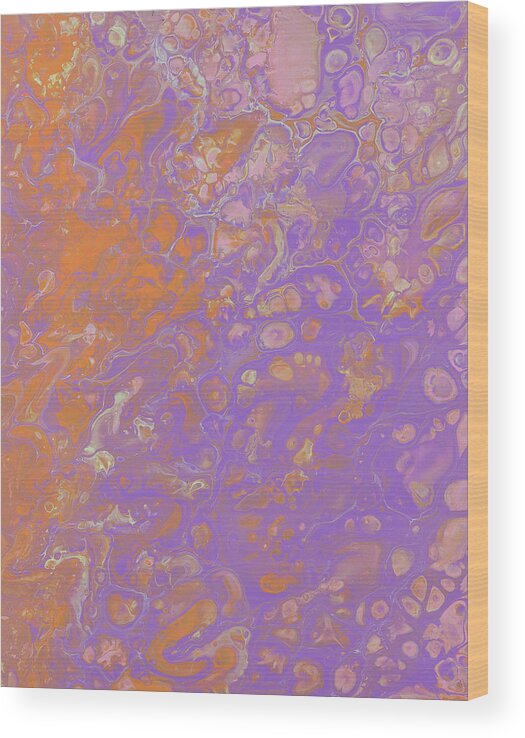 Fluid Wood Print featuring the painting Orange Creamsicle by Jennifer Walsh