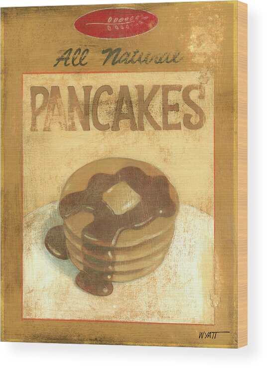 Kitchen & Bath Wood Print featuring the painting Pancake Mix by Norman Wyatt