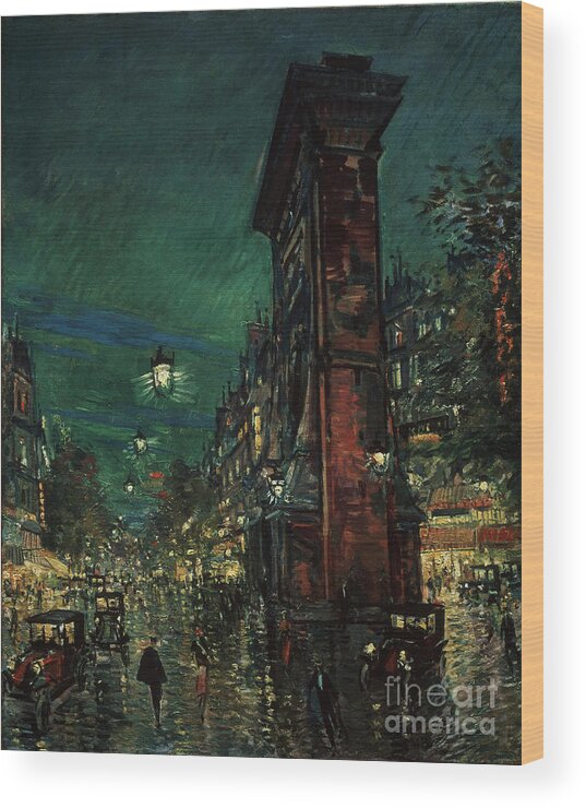 Oil Painting Wood Print featuring the drawing Paris, Porte Saint-denis, 1923-1939 by Heritage Images