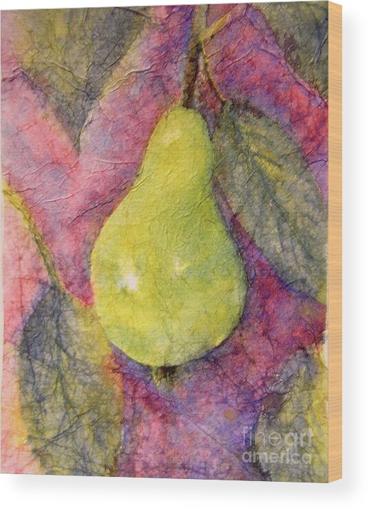 Pear Wood Print featuring the painting Pear by Amy Stielstra