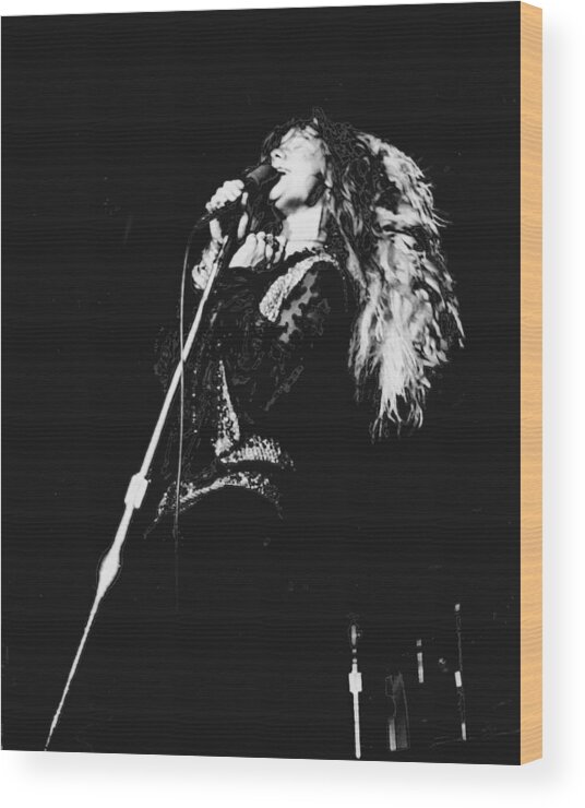 Music Wood Print featuring the photograph Photo Of Janis Joplin by Larry Hulst