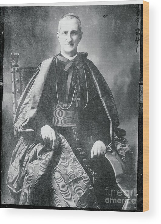 People Wood Print featuring the photograph Portrait Of Cardinal Belmonte by Bettmann