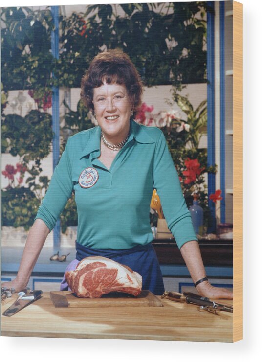 Julia Child Wood Print featuring the photograph Portrait Of Julia Child by Bachrach