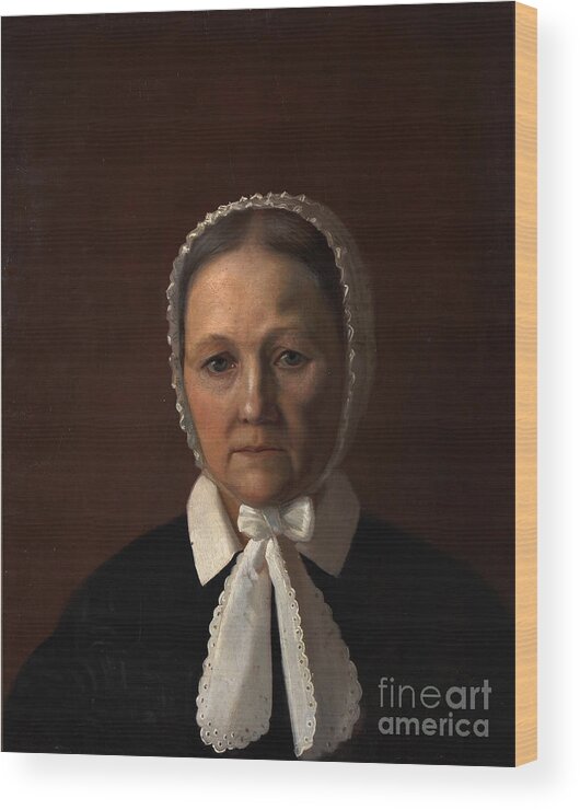 Oil Painting Wood Print featuring the drawing Portrait Of Nanny by Heritage Images