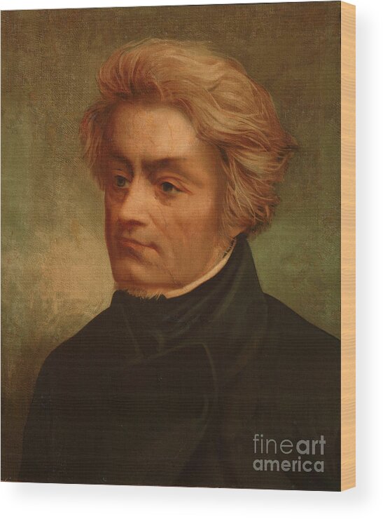 Oil Painting Wood Print featuring the drawing Portrait Of The Poet Adam Mickiewicz by Heritage Images