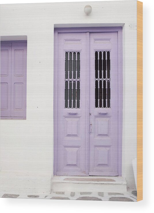 Purple Wood Print featuring the photograph Purple Door by Lupen Grainne