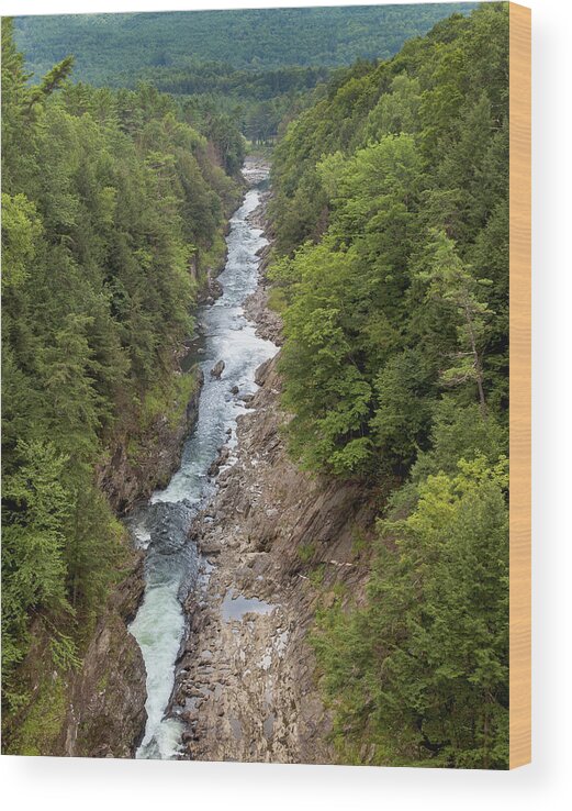 Beautiful Wood Print featuring the photograph Quechee Gorge State Park by John M Bailey