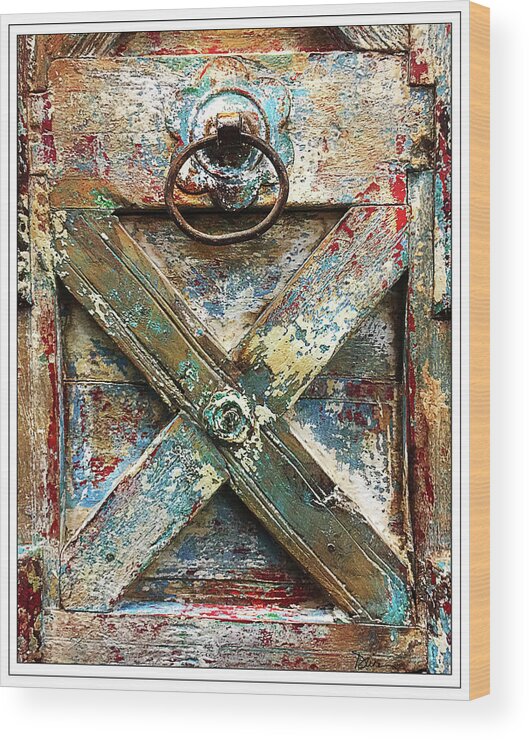 Rustic Finish Wood Print featuring the photograph Rustic Door by Peggy Dietz