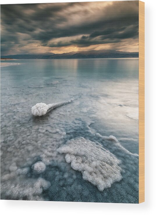 Cloud Wood Print featuring the photograph Salt Tadpole by Amir Ehrlich