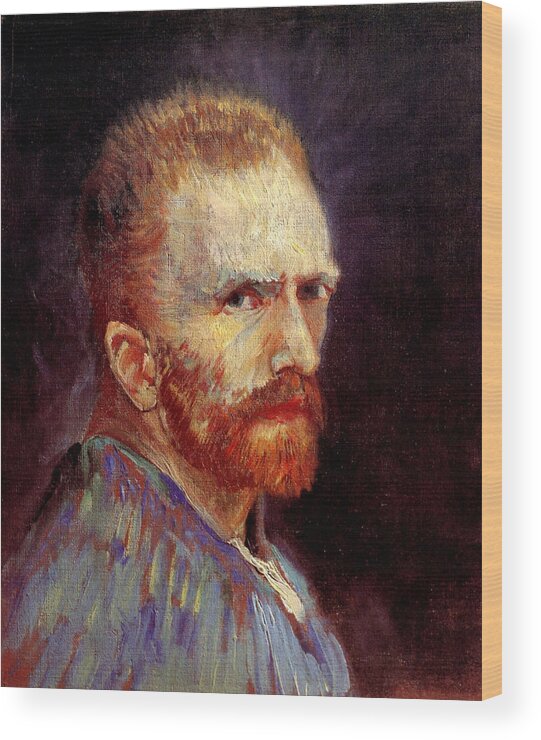 Holland Wood Print featuring the painting Self Portrait of Vincent Van Gogh by 