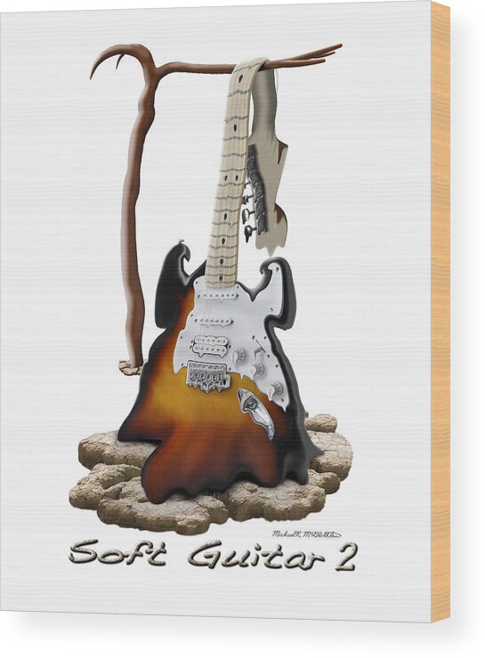 Rock And Roll Wood Print featuring the photograph Soft Guitar 2 by Mike McGlothlen