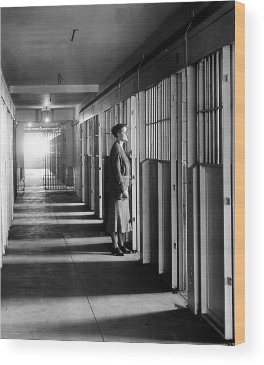 1930-1939 Wood Print featuring the photograph Superintendent Of Prison Ruth E by New York Daily News Archive