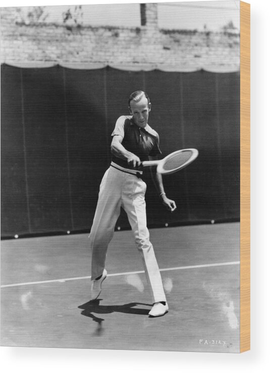 People Wood Print featuring the photograph Tennis Astaire by Hulton Archive