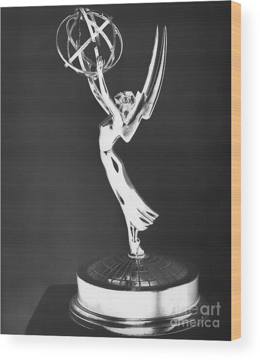 Art Wood Print featuring the photograph The Emmy Statuette by Bettmann