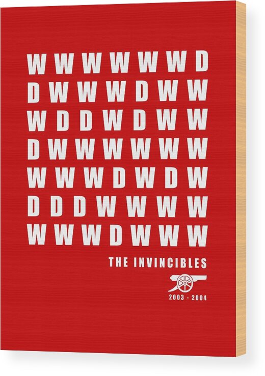 World Cup Wood Print featuring the painting The Invincibles - arsenal by Art Popop