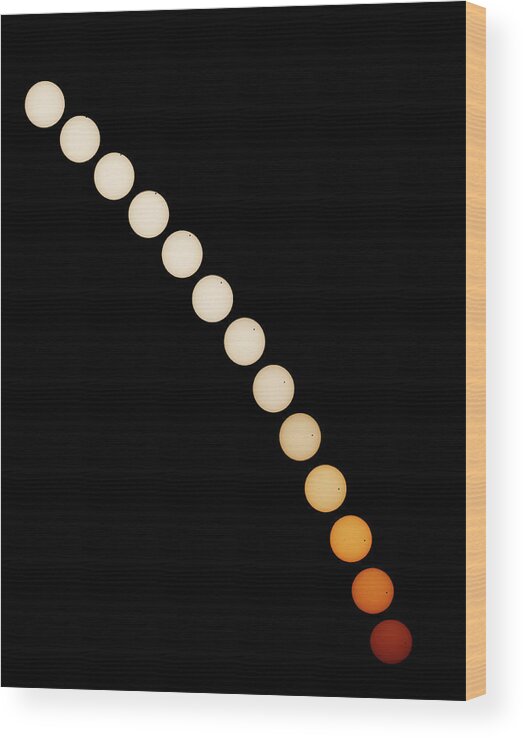 Black Color Wood Print featuring the photograph Transit Of Venus Across The Sun by Siegfried Layda