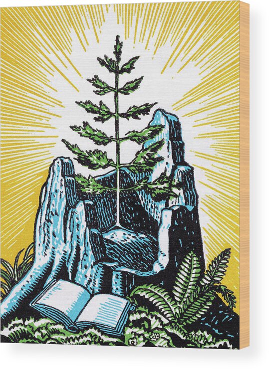 Book Wood Print featuring the drawing Tree of Knowledge by CSA Images