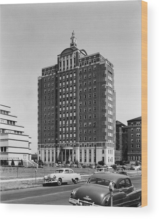 1950-1959 Wood Print featuring the photograph University Hospital by Archive Photos