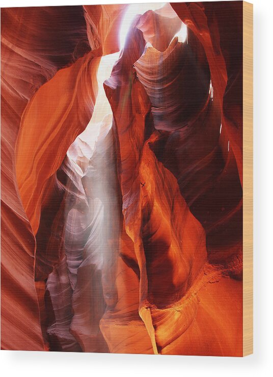 Upper Antelope Canyon Wood Print featuring the photograph Upper Antelope Canyon by Ryu Shin Woo