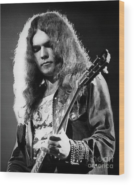 Gary Wood Print featuring the photograph Vintage Gary Rossington by Billy Knight