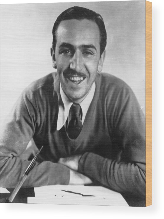 People Wood Print featuring the photograph Walt Disney by Hulton Archive