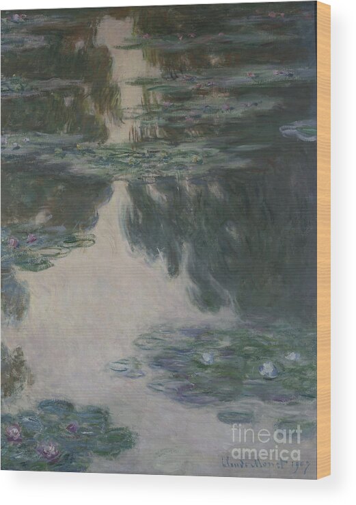 Oil Painting Wood Print featuring the drawing Water Lilies, 1907 by Heritage Images