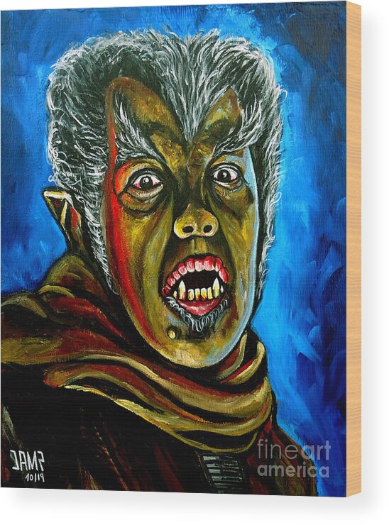Werewolf Of London Wood Print featuring the painting Werewolf of London by Jose Antonio Mendez
