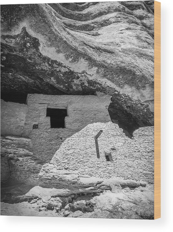 New Mexico Wood Print featuring the photograph Gila Cliff Dwellings #2 by Candy Brenton