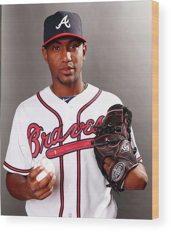 Media Day Wood Print featuring the photograph Julio Teheran by Elsa