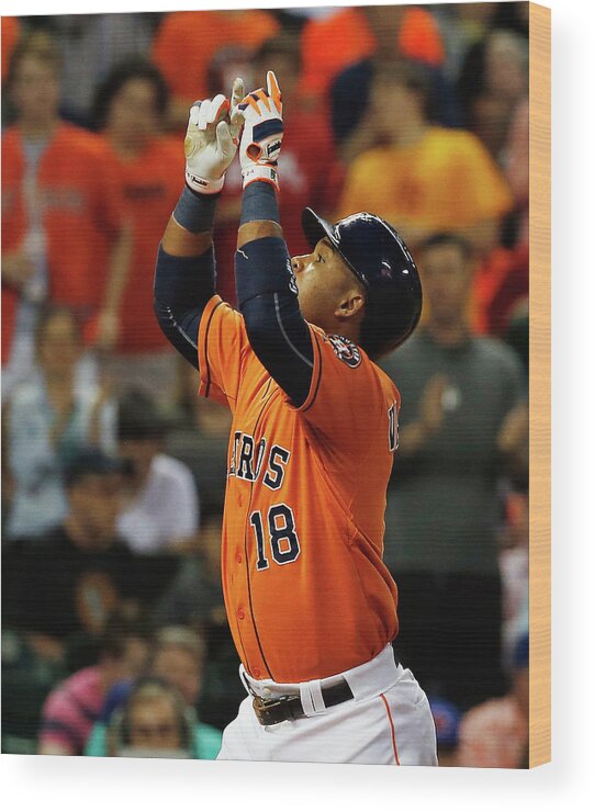 People Wood Print featuring the photograph Luis Valbuena by Scott Halleran