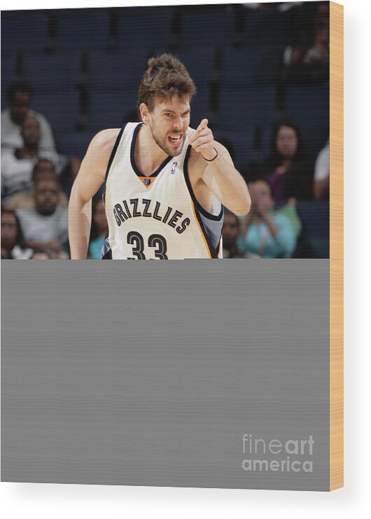 Nba Pro Basketball Wood Print featuring the photograph Marc Gasol #1 by Joe Murphy