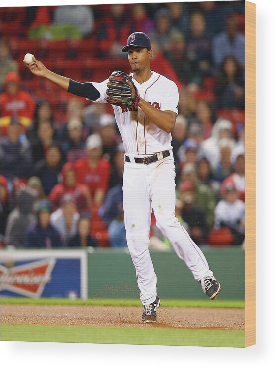American League Baseball Wood Print featuring the photograph Xander Bogaerts by Jared Wickerham