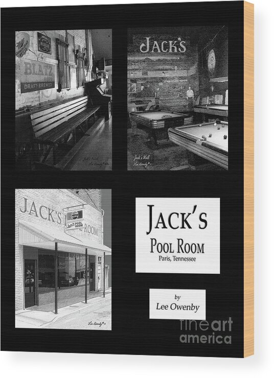 Jack's Pool Room Wood Print featuring the photograph Jack's Pool Room #2 by Lee Owenby