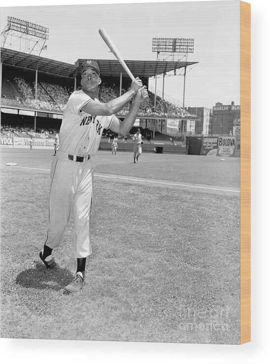 People Wood Print featuring the photograph Monte Irvin by Kidwiler Collection