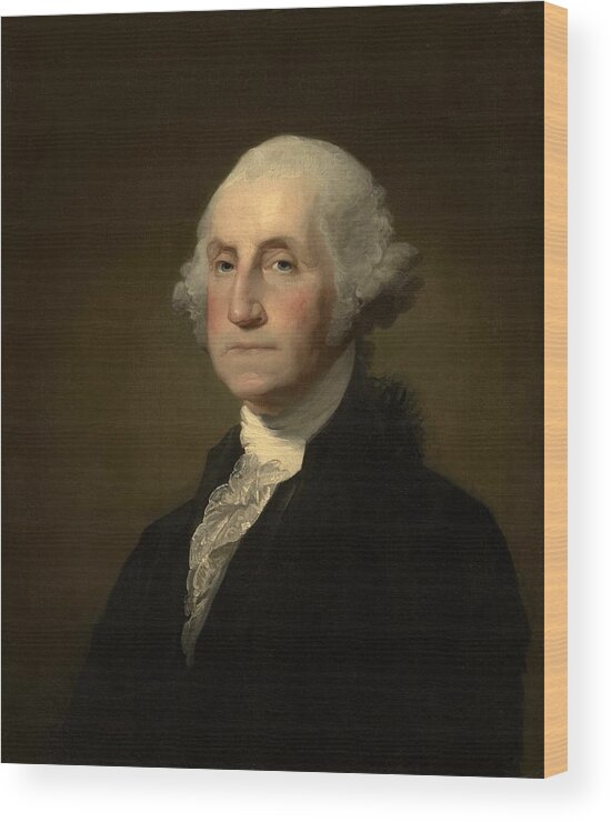  Wood Print featuring the painting George Washington #4 by Gilbert Stuart