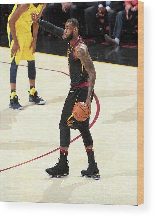 Lebron James Wood Print featuring the photograph Lebron James by Nathaniel S. Butler