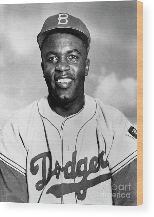 People Wood Print featuring the photograph Jackie Robinson by National Baseball Hall Of Fame Library