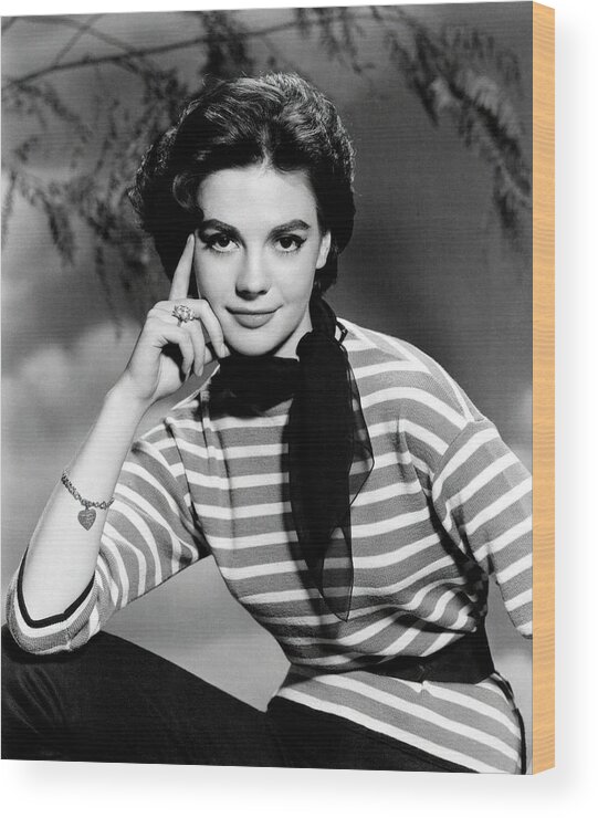 Natalie Wood Wood Print featuring the photograph Natalie Wood. #5 by Album Natalie Wood Wood Print featuring the photograph Natalie Wood. #5 by Album