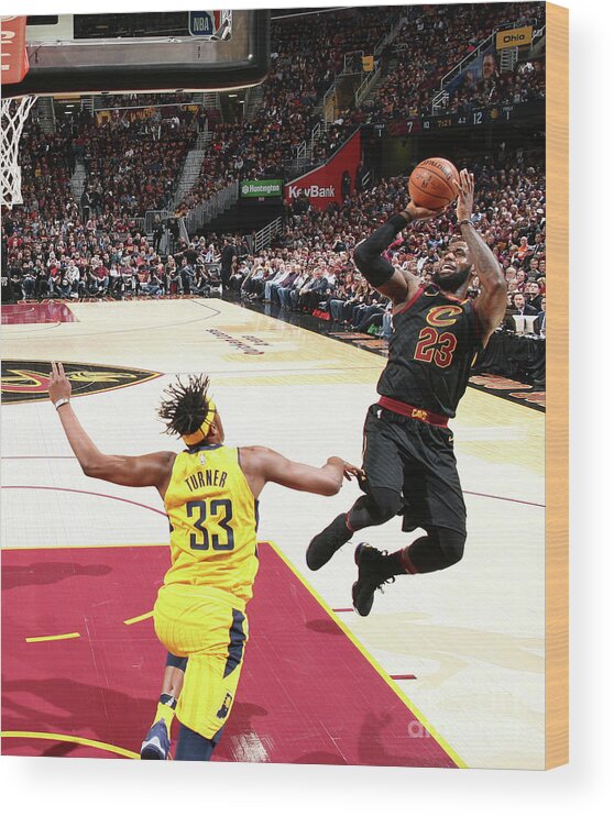 Playoffs Wood Print featuring the photograph Lebron James by Nathaniel S. Butler