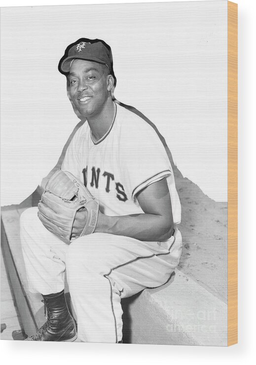 People Wood Print featuring the photograph Monte Irvin #8 by Kidwiler Collection