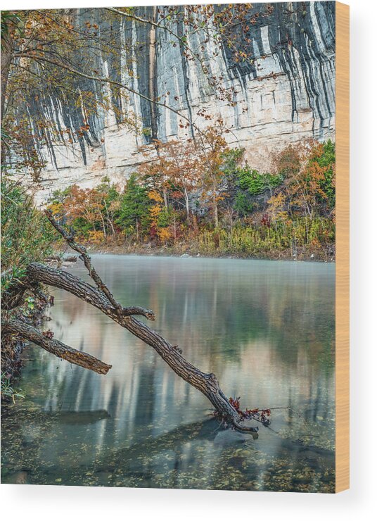 Roark Bluff Wood Print featuring the photograph A Divine Display Of Autumn Color Along Roark Bluff by Gregory Ballos