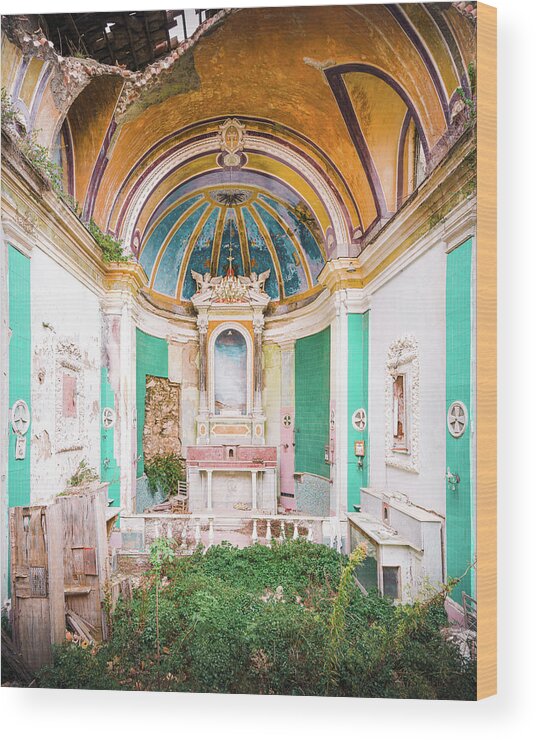 Abandoned Wood Print featuring the photograph Abandoned Italian Church by Roman Robroek