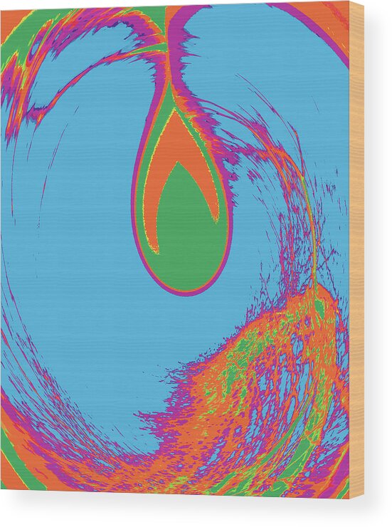 Abstract Wood Print featuring the photograph Abstract Drop by Holly Morris