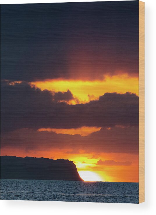 Island Wood Print featuring the photograph As the Sun Goes Down by Shelby Erickson